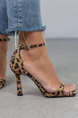 AFRICA | Elegant High Heeled Animal Print Sandals for a Chic and Unique Look - Threadford
