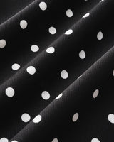 Black Polka Dot Cowl Neck Slip Maxi Dress - Threadford