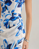 Blue Floral Bohemian Slip Maxi Dress - Threadford