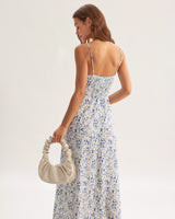 Blue Floral Slip Maxi Dress - Threadford