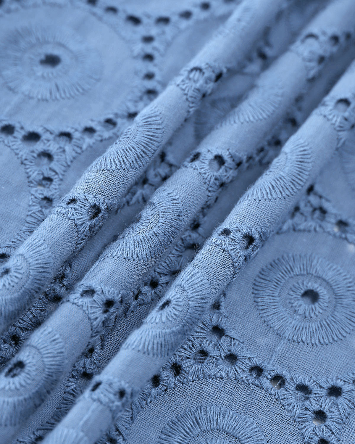 The Blue Puff Sleeve Cutout Slit Maxi Dress - Threadford