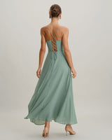 Green Slit Slip Maxi Dress - Threadford