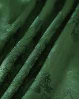 The Green Cowl Neck Jacquard Satin Maxi Dress - Threadford