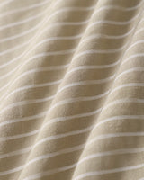 Khaki Striped V-Neck Sleeveless Maxi Dress - Threadford