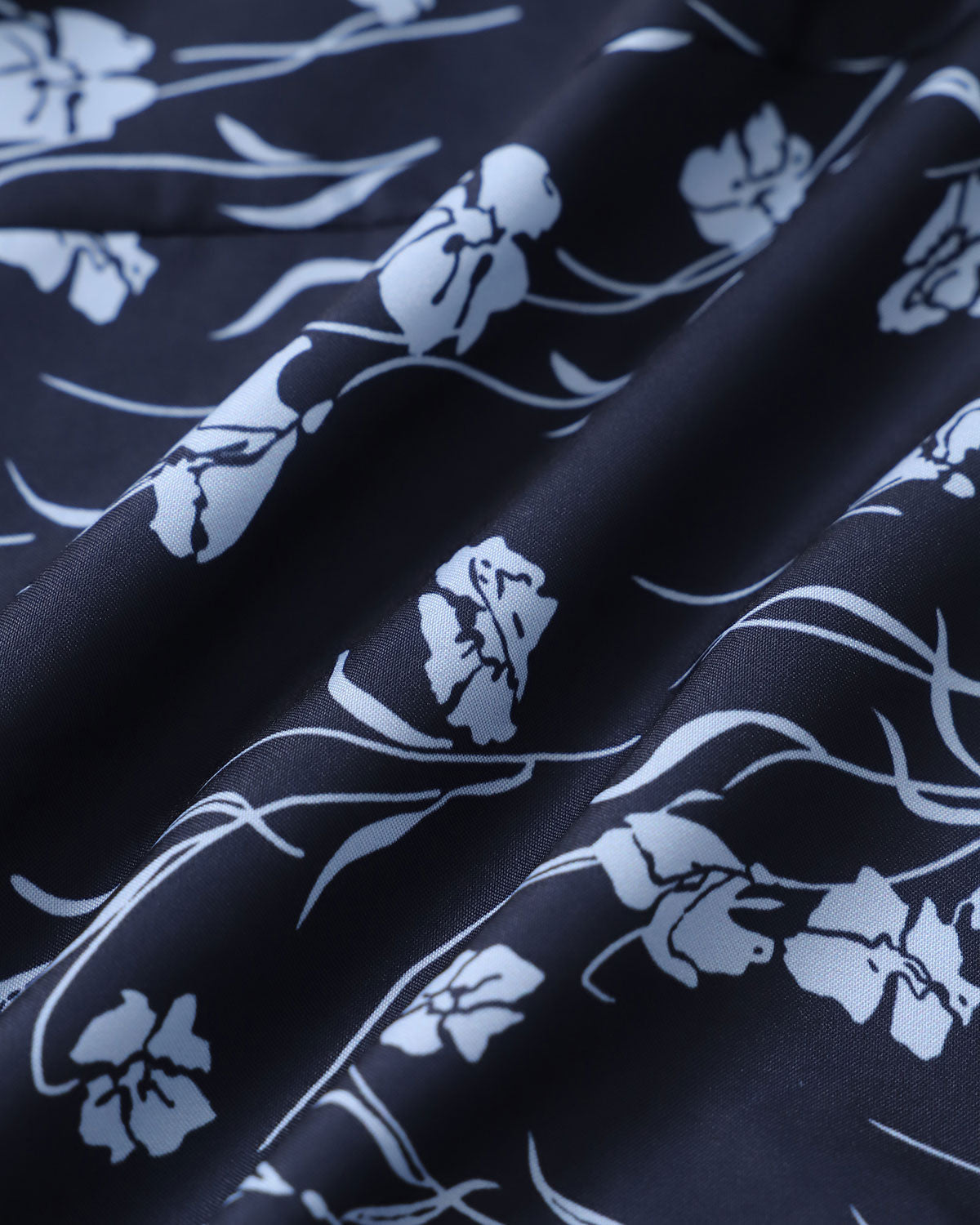 Navy Floral U-Neck Puffed-Sleeve Maxi Dress - Threadford