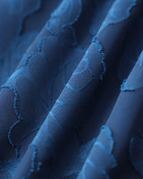 Navy Jacquard Slip Backless Maxi Dress - Threadford