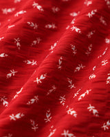 Red Floral V Neck Ruffle Maxi Dress - Threadford