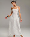 White Jacquard Slip Maxi Dress - Threadford