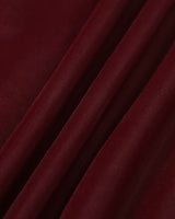 The Wine Red V Neck Mesh Wrap Maxi Dress - Threadford