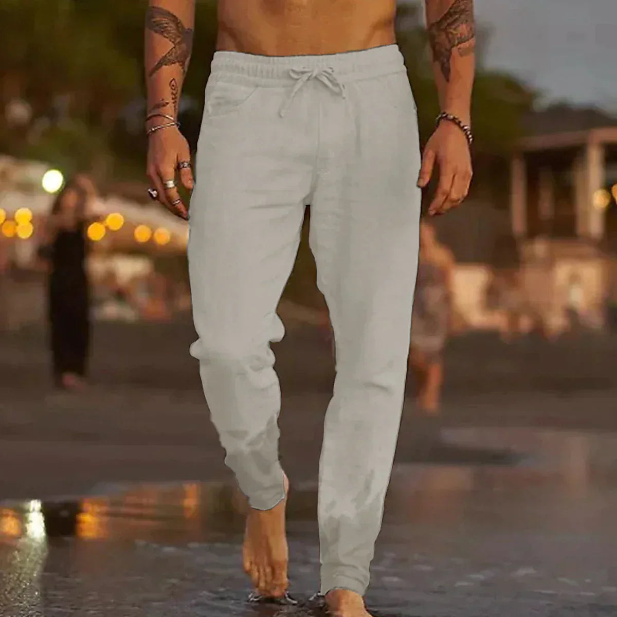 Linen Beach Pants - Threadford