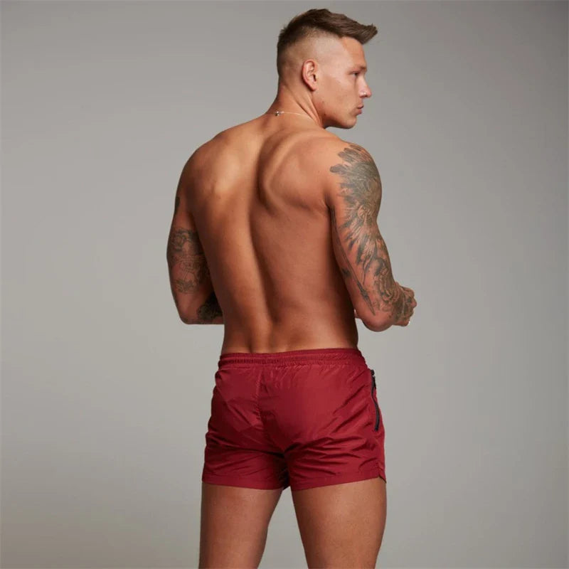 Swim Shorts with Zip Pockets - Threadford