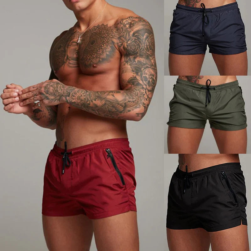 Swim Shorts with Zip Pockets - Threadford