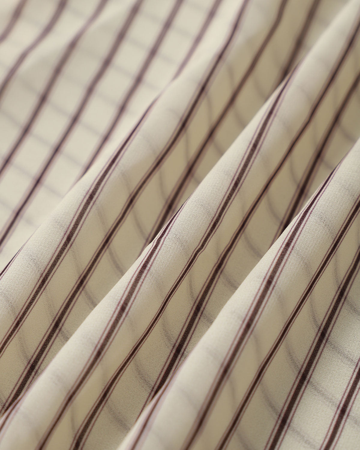 Beige Striped Cowl Neck Sleeveless Midi Dress - Threadford