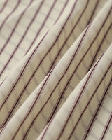 Beige Striped Cowl Neck Sleeveless Midi Dress - Threadford