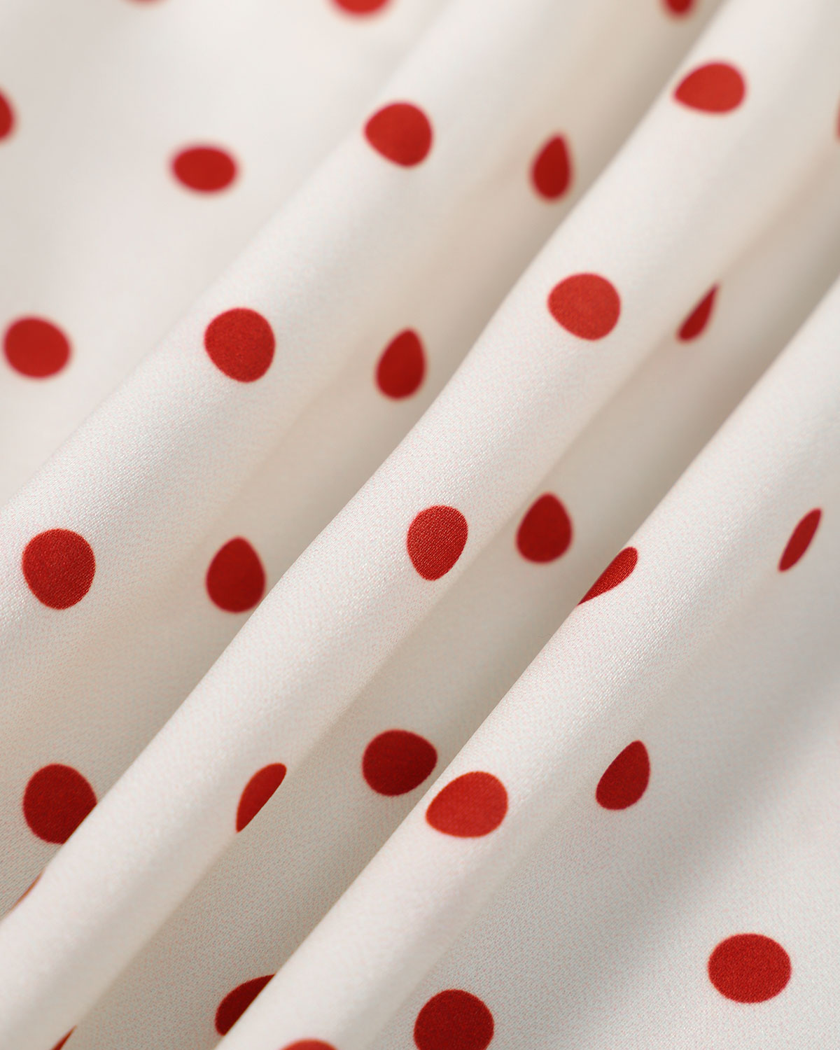 The Beige V Neck Polka Dot Button Midi Dress - Threadford