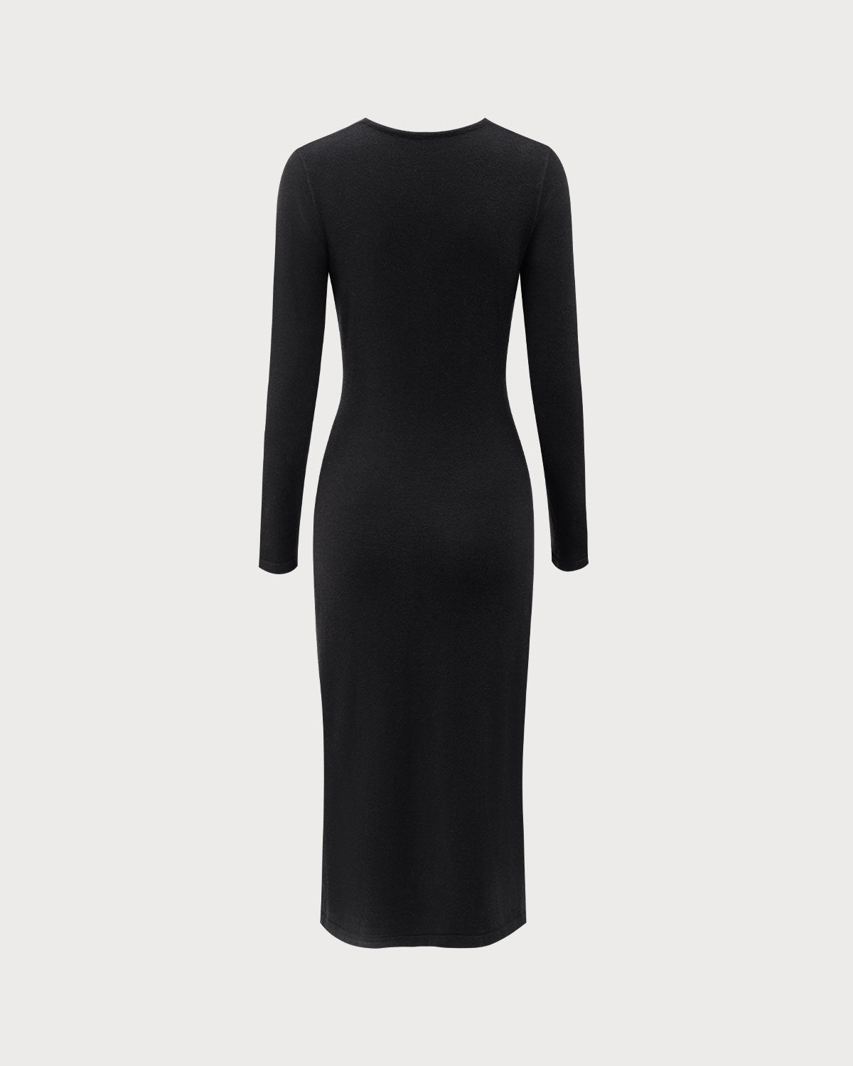 Black V Neck Cut Out Bodycon Sweater Dress - Threadford