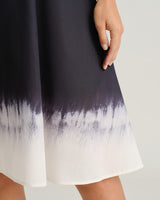 Black Contrast Square Neck Slip Midi Dress - Threadford