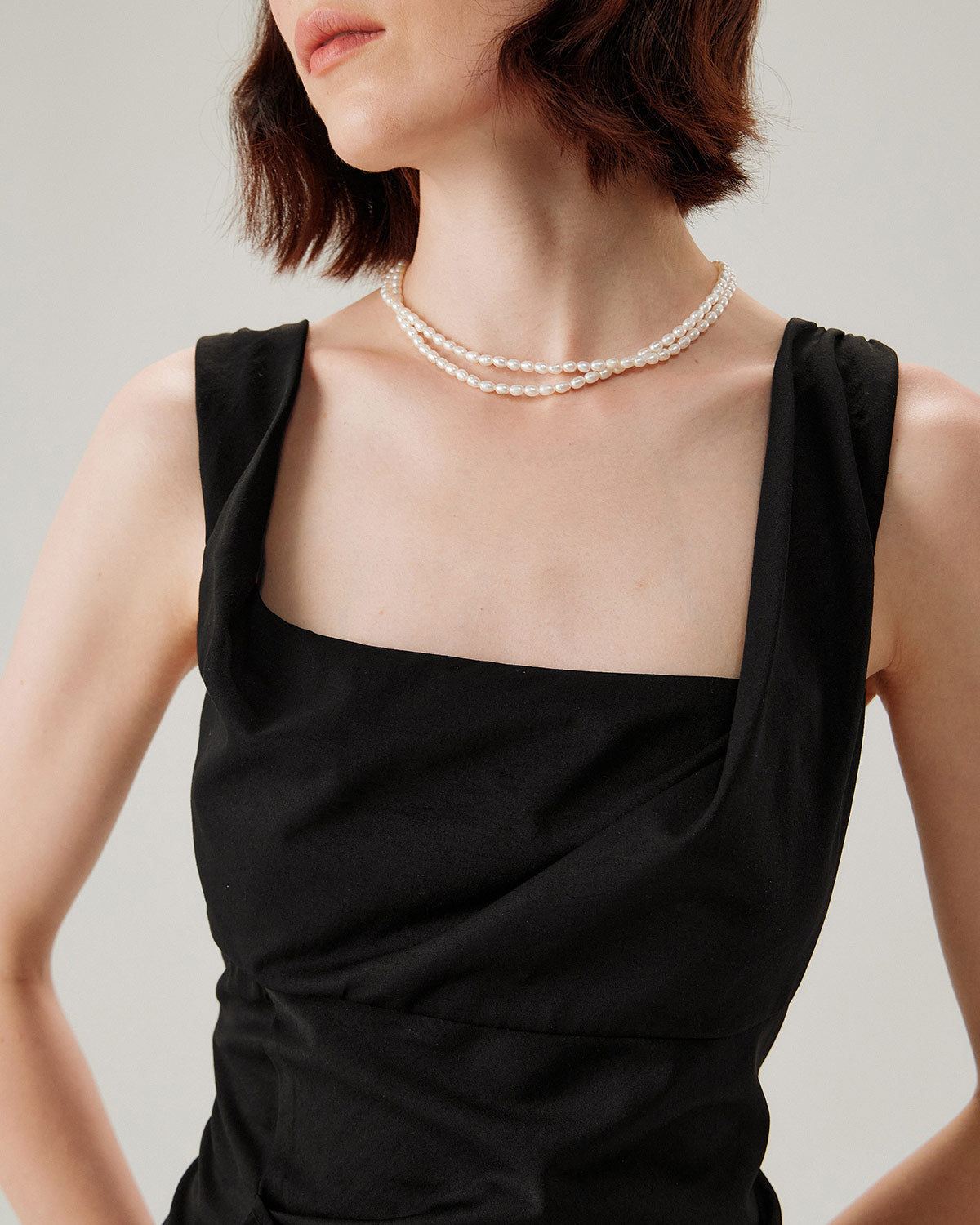 Black Ruffle Ruched Slip Midi Dress - Threadford