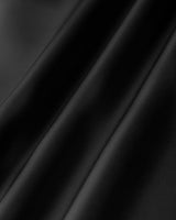 Black Ruffle Square Neck Slip Midi Dress - Threadford