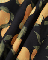 The Black Sweetheart Neck Lemon Midi Dress - Threadford