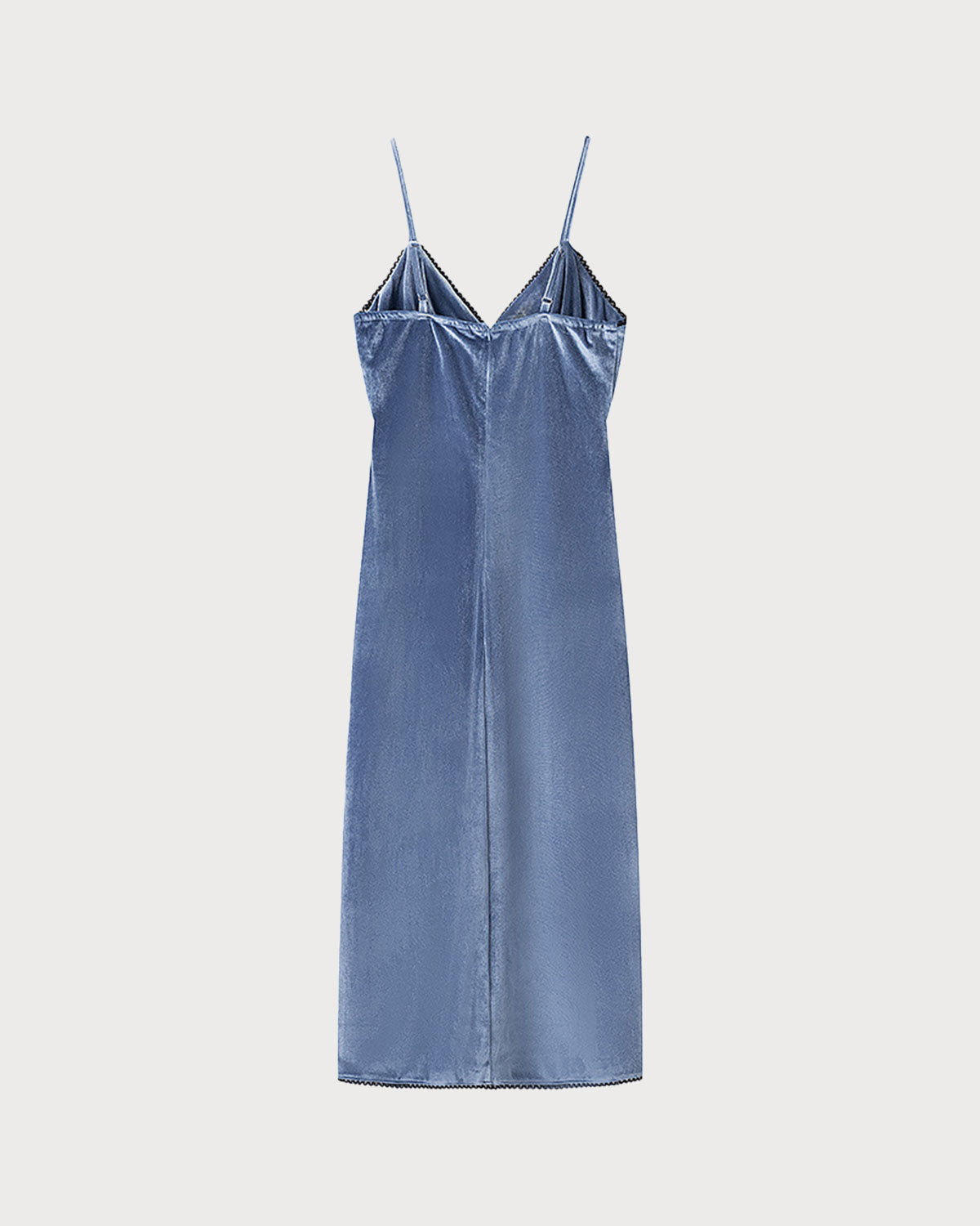 Blue Velvet Slip Midi Dress - Threadford