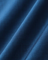 Blue Boat Neck Button Pocket Midi Dress - Threadford