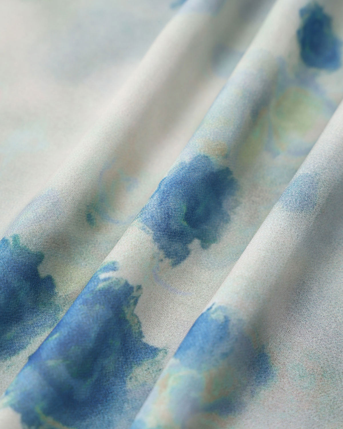 Blue Floral Ruffle V Neck Sleeveless Midi Dress - Threadford