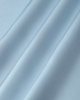 Blue Square Neck Ruffle Satin Midi Dress - Threadford