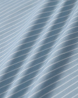 Blue Striped Cap Sleeve Midi Dress - Threadford