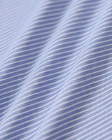 Blue Striped Twist Backless Midi Dress - Threadford