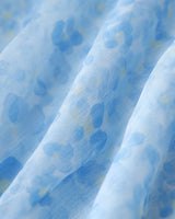 Blue Sweetheart Neck Tiered Midi Dress - Threadford