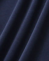 Blue V Neck Button Pleated Midi Dress - Threadford