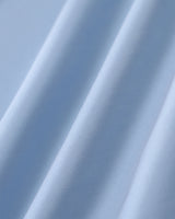 Blue V Neck Button Sleeveless Midi Dress - Threadford