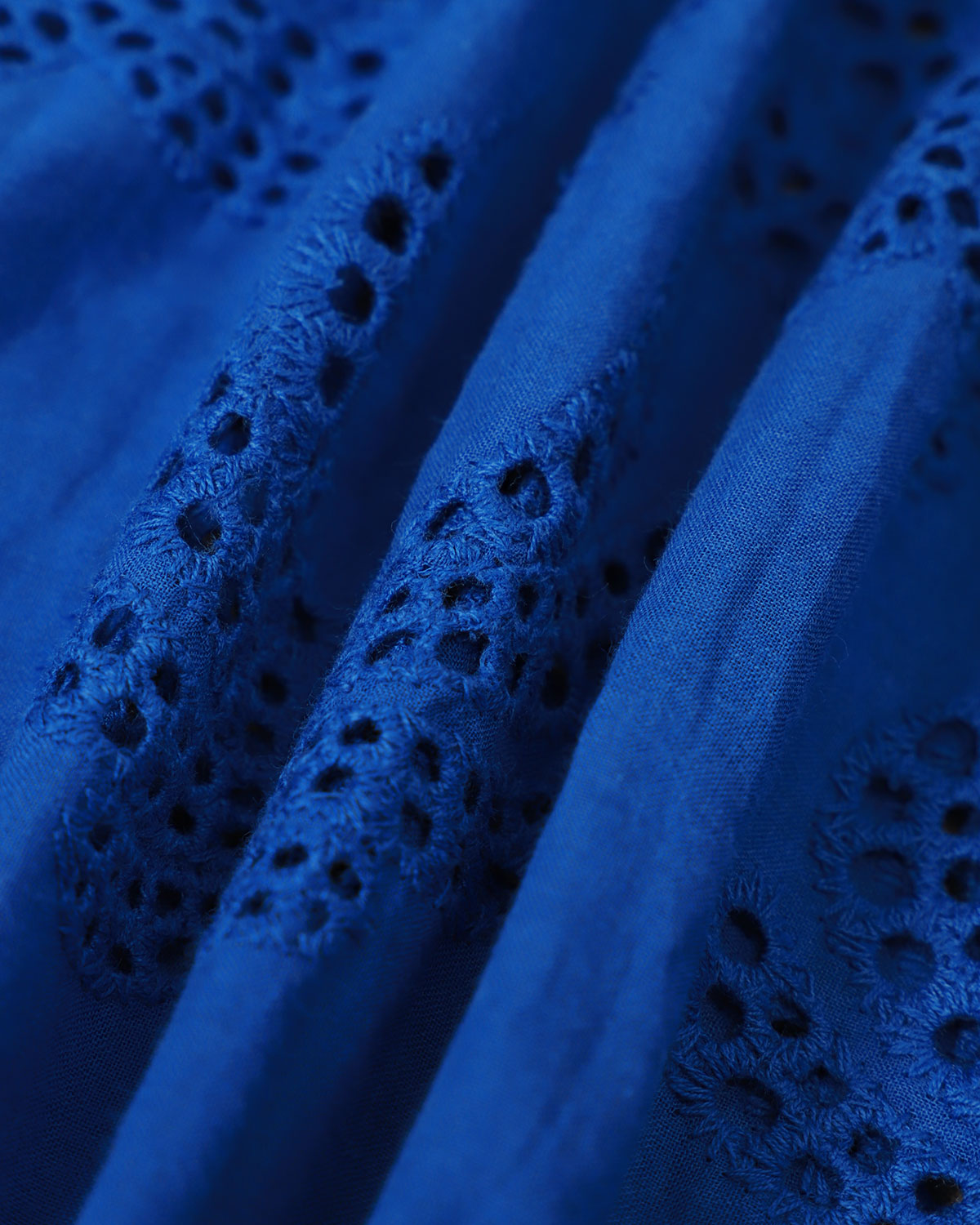 The Blue Sweetheart Neck Embroidery Slip Midi Dress - Threadford