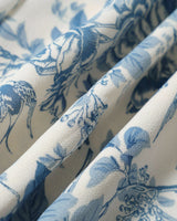 The Blue Sweetheart Neck Shirred Midi Dress - Threadford