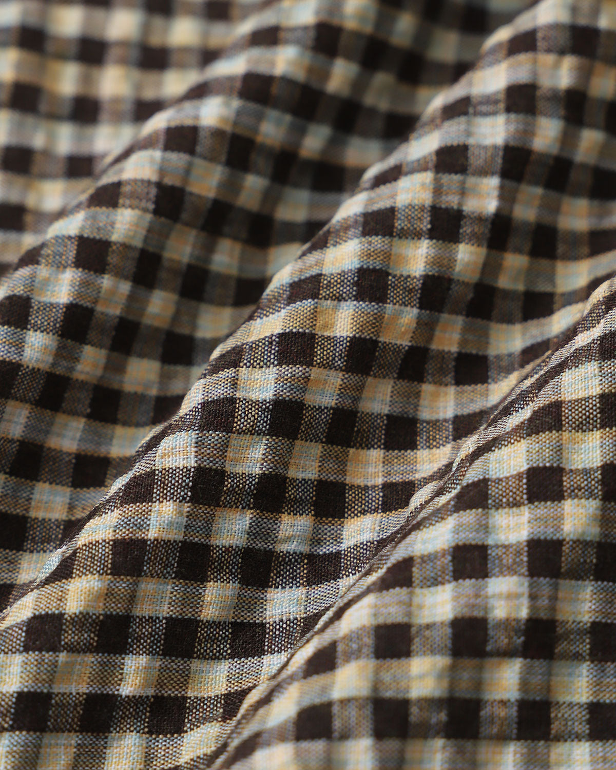 Brown Plaid Shirred Slip Midi Dress - Threadford