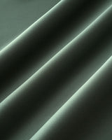 Green Satin V Neck Midi Dress - Threadford