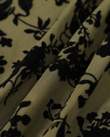 The Green Floral Burnout A-Line Slip Midi Dress - Threadford