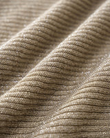 Khaki V Neck Sleeveless Bodycon Sweater Dress - Threadford