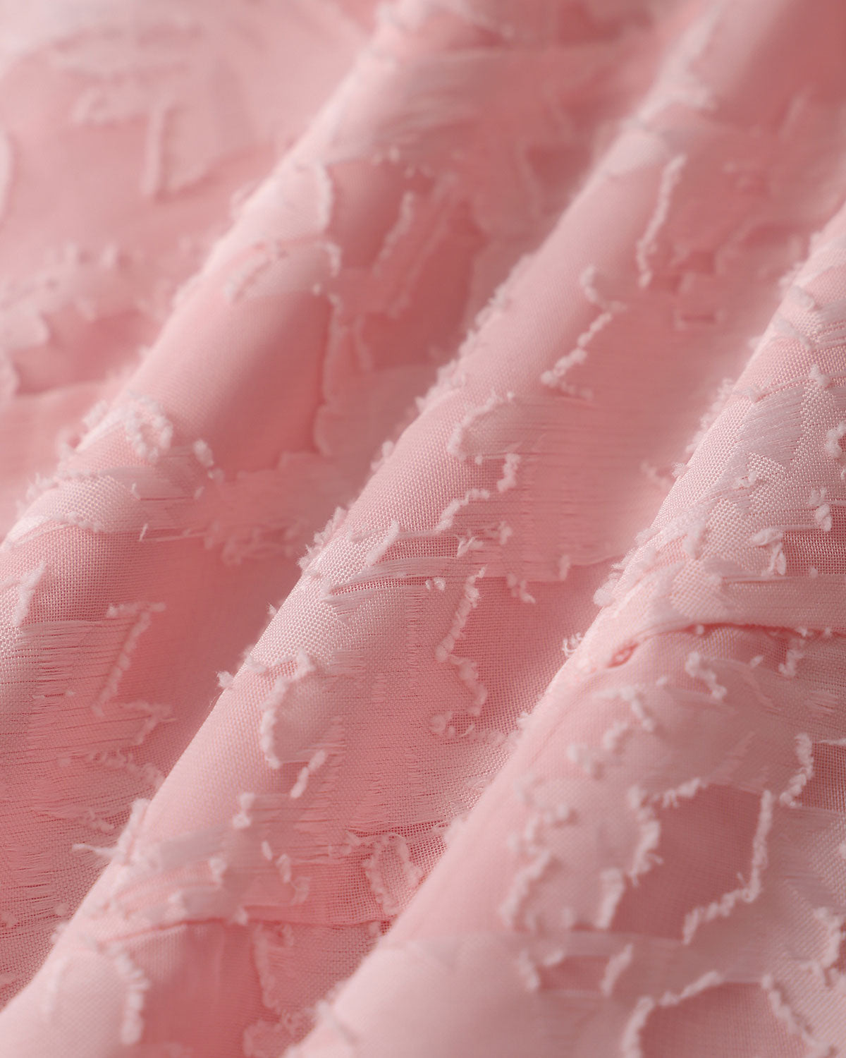 Pink Jacquard Ruched Square Neck Midi Dress - Threadford