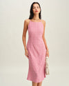 Pink Mermaid Slip Midi Dress - Threadford