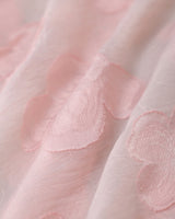 Pink Square Neck Puffed Sleeve Midi Dress - Threadford