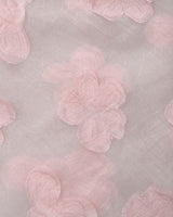 Pink Square Neck Puffed Sleeve Midi Dress - Threadford