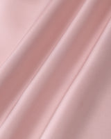 Pink Square Neck Ruffle Satin Midi Dress - Threadford