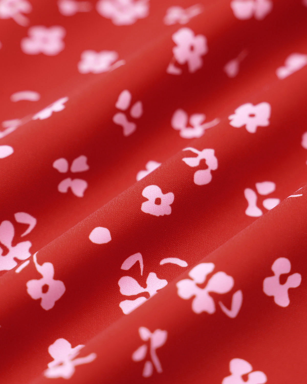 Red Floral Sweetheart Neck Cap Sleeve Midi Dress - Threadford