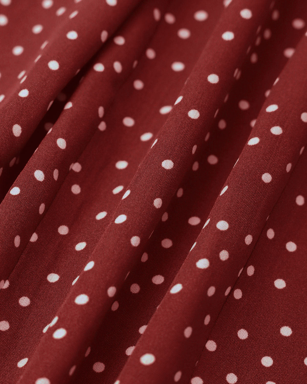 The Red Frill Trim Side Split Midi Dress - Threadford