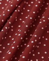 The Red Frill Trim Side Split Midi Dress - Threadford