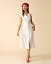The Solid Color Lapel Midi Dress - Threadford