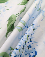 The White Square Neck Floral A-Line Midi Dress - Threadford