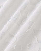 White Lace Boat Neck Midi Dress - Threadford